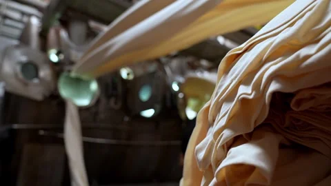 Industrial Fabric Production Process in a Textile Factory Stock Footage 330481203