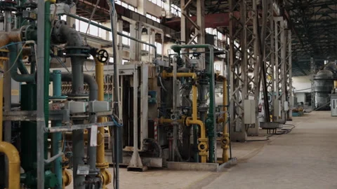 Industrial facility, processing plant, manufacturing plant Stock Footage 346833342