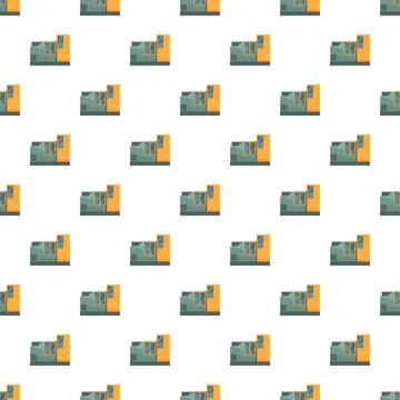 Industrial factory building pattern creating a seamless background イラスト素材