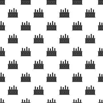 Industrial factory building pattern Stock Illustration