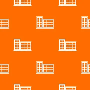 Industrial factory building pattern seamless Illustrazione stock