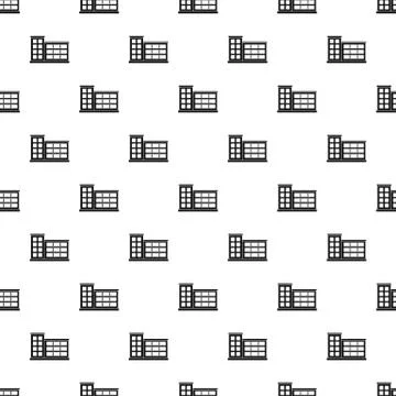 Industrial factory building pattern vector 스톡 일러스트