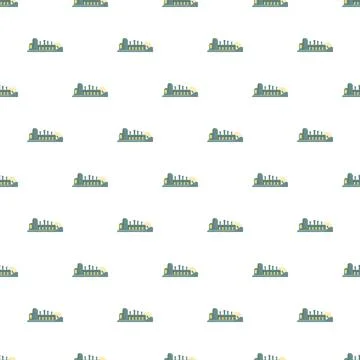 Industrial factory building seamless pattern repeating background 스톡 일러스트
