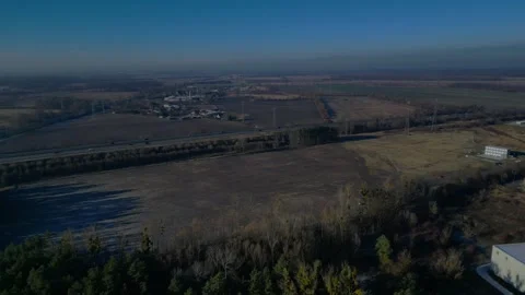 Industrial factory complex, bilding data Center. Fantastic aerial view drone Stock Footage 344605349