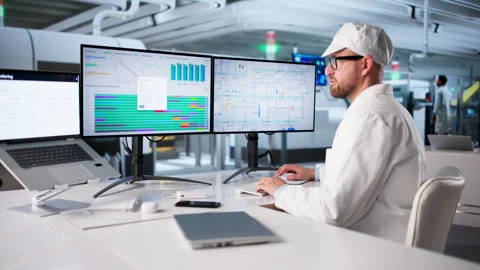 Industrial Factory SCADA Software Stock Footage 328403666