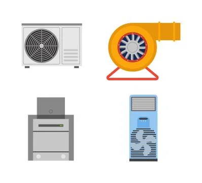 Industrial fan vector illustration Stock Illustration