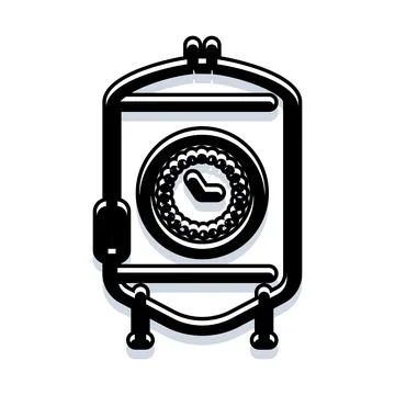 Industrial fermentation tank with timing process concept Stock Illustration