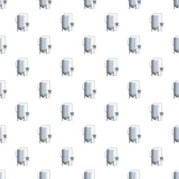 Industrial fermentation tanks seamless pattern background 스톡 일러스트