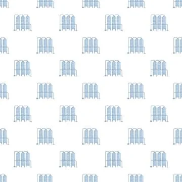 Industrial fermenting tanks repeating pattern for beverage industry Stock Illustration