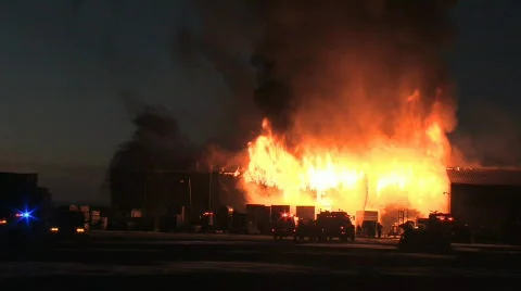 Industrial fire 001 Stock Footage 632823