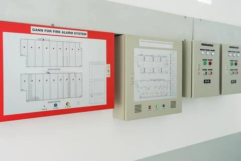 Industrial fire control system Stockfoto's