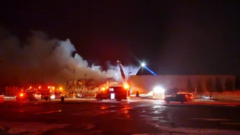 Industrial fire Stock Footage 103633036