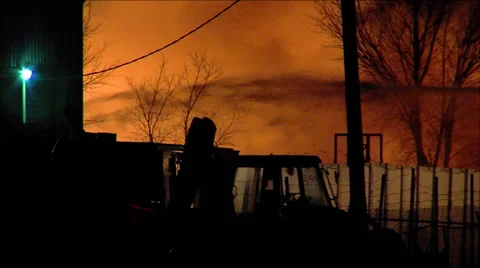 Industrial fire hose flames Stock Footage 45499890