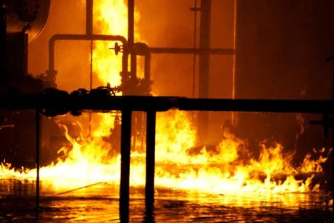 Industrial fire Stock Photos