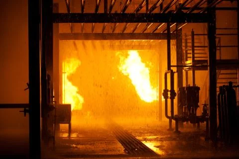 Industrial fire Stock Photos