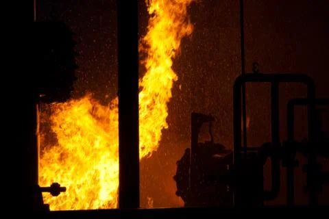Industrial fire Stock Photos