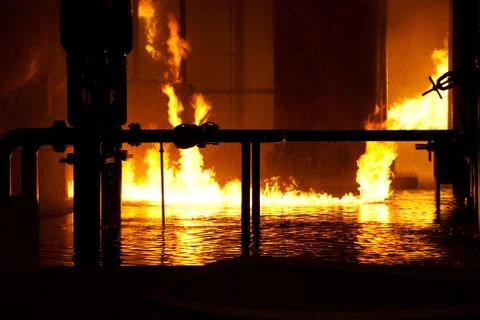 Industrial fire Stock Photos