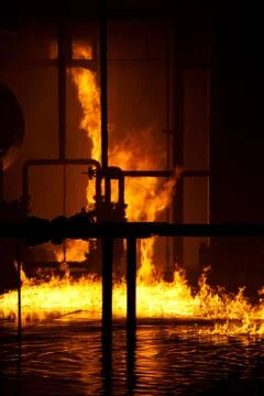 Industrial fire Stock Photos
