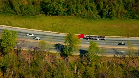 Industrial Flatbed Freight Heavy Materials Transport Stockbeeldmateriaal 335138061