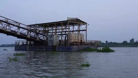 Industrial Floating Structure Stock Footage 336685746