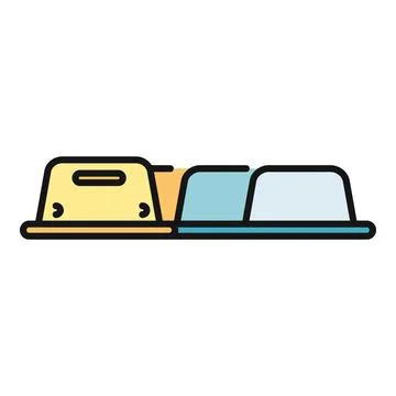 Industrial floor cleaning machine buffer vector icon Stock Illustration