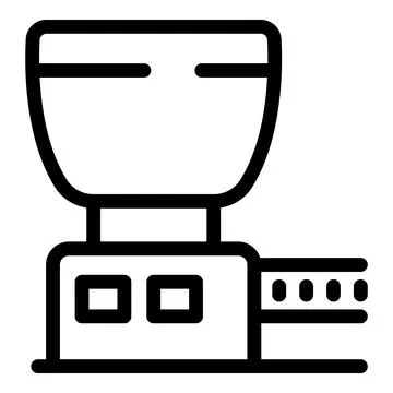 Industrial food mixer machine processing food production line icon 스톡 일러스트