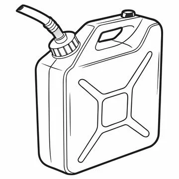 Industrial Fuel Can Container Vector Graphic Stock Illustration