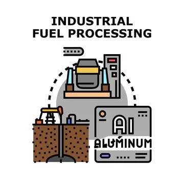 Industrial fuel processing and raw material extraction Stock Illustration