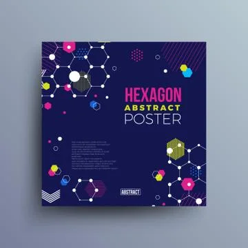 Industrial future technical abstract vector poster Illustrazione stock