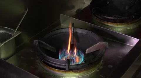 Industrial Gas flame Stock Footage 66693095