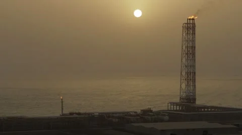 Industrial Gas Torch At Sunset Stock Footage 63204940