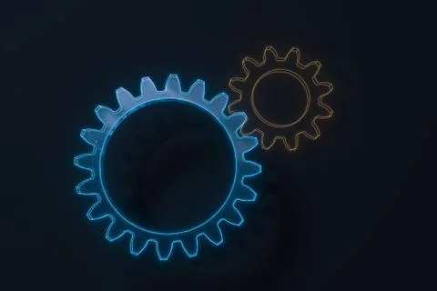 Industrial gear,mechanical structure,3d rendering. Stockillustratie