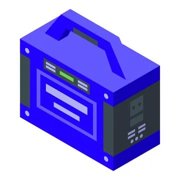 Industrial generator icon isometric vector. Power energy Stock Illustration