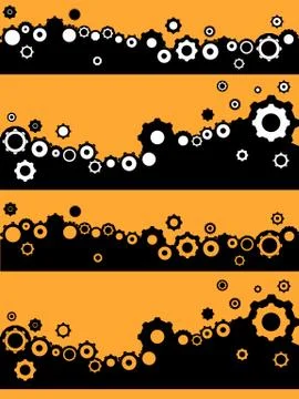 Industrial Graphic elements - Cogs and wheels Stock-Illustration