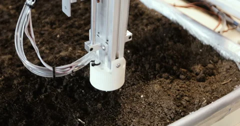 Industrial greenhouses using top automatic planting indoors. equipment system Video stock 88332811