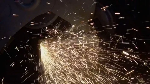 Industrial grinder cutting Video stock 76583919