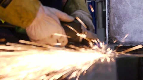 Industrial grinding close up Stock Footage 40117725