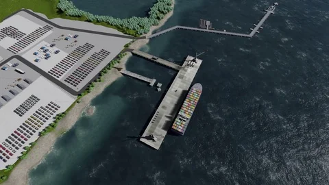 Industrial harbor Video stock 83665619