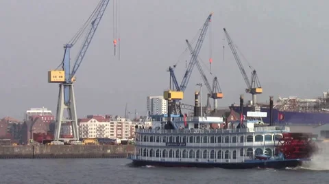 Industrial harbor in Hamburg Stock-Footage 35173760