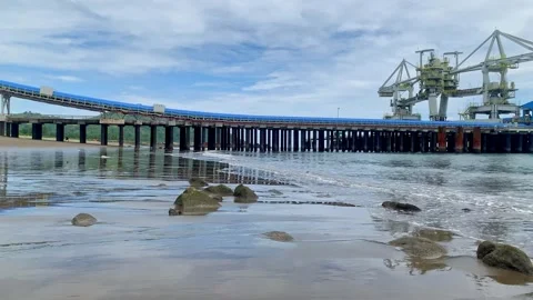 Industrial Harbor Landscape Stock Footage 295446192