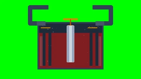 Industrial Hard Chrome Electroplating Process Schematic with Fume Extractio.. Vídeo Stock 348471747