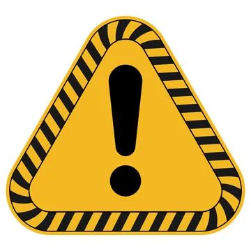 Industrial hazard alert triangular, striped border, universal safety signag.. Ilustração Stock