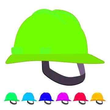 Industrial helmet builder vector cartoon graphic Stock Illustration