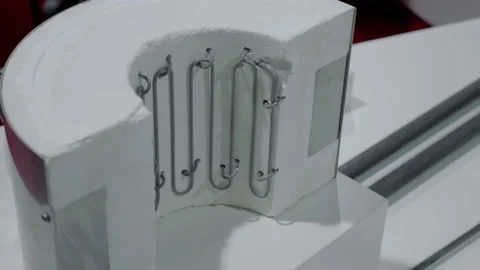 Industrial high-power heating elements and heat-resistant insulators  Stock Footage 167375482