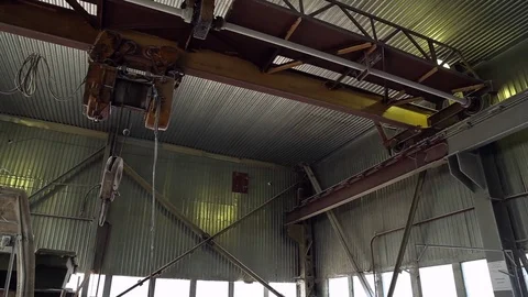 Industrial hoists with motor Stock Footage 75827219