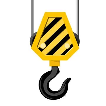 Industrial hook - construction crane hook Stock Illustration