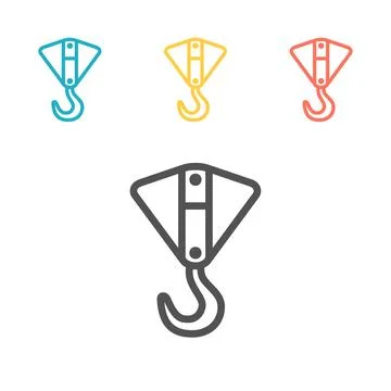 Industrial hook line icon. Vector sign for web graphic Ilustración de archivo