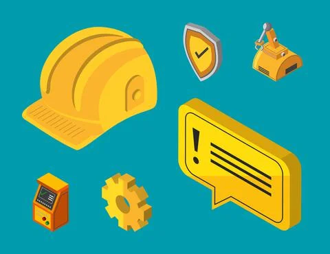Industrial icon set Ilustración de archivo