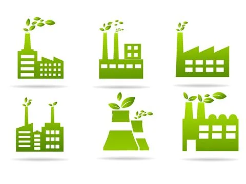 Industrial icon Set Vector Stock Illustration