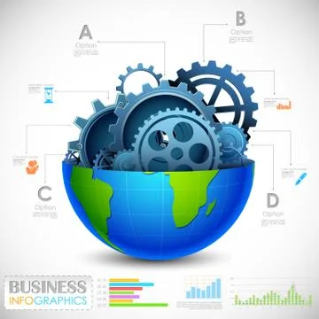 Industrial Infographics Chart Stock Illustration
